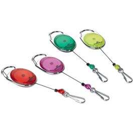 DURABLE Porte-badge avec enrouleur, oval, bleu foncé