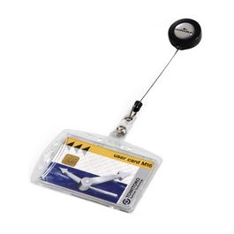 DURABLE Porte-badge, rigide, avec porte-carte, 85 x 54 mm