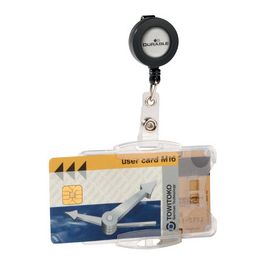 DURABLE Porte-carte double étui avec enrouleur, transparent