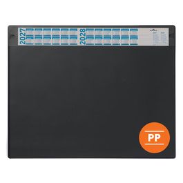 DURABLE Sous-main avec calendrier, PP, noir