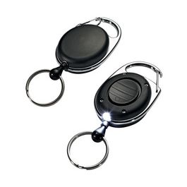 DURABLE porte-badges avec enrouleur et LED, ovale, noir