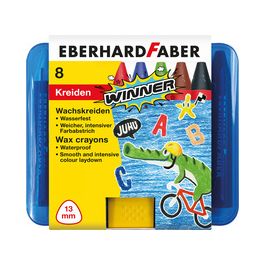 EBERHARD FABER Craie de cire triangulaire WINNER, étui de 8