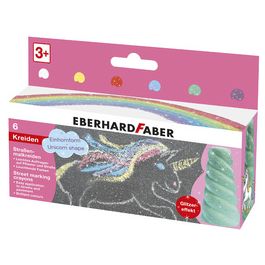 EBERHARD FABER Craie de trottoir corne de licorne, étui de 6