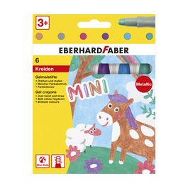 EBERHARD FABER Craie gel Metallic, étui en carton de 6