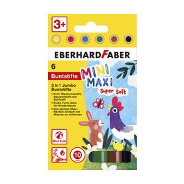 EBERHARD FABER Crayon de couleur 3 en 1 Jumbo MINI MAXI