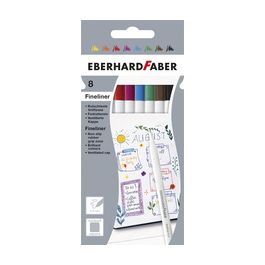 EBERHARD FABER Feutre pointe fine, étui en carton de 8