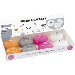 EBERHARD FABER Gomme en plastique Animal, présentoir de  8 x8