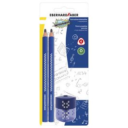 EBERHARD FABER Kit crayon de papier TRI WINNER, 2B, bleu