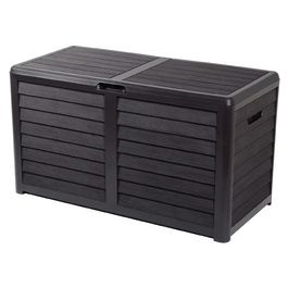 EDA Coffre de jardin BAYA, 420 L, aspect bois, anthracite