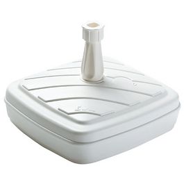 EDA Pied de parasol, plastique, carré, 420 mm, blanc