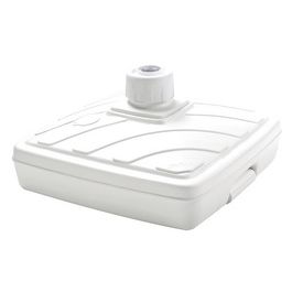 EDA Pied de parasol, plastique, carré, (L)565 mm, blanc