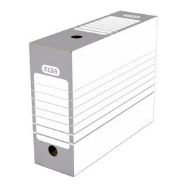 ELBA Boîte d'archives, largeur 100 mm, A4, gris / blanc x20