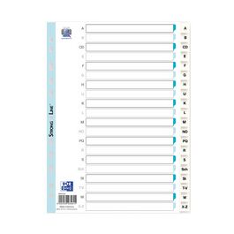 ELBA Intercalaires en plastique, A-Z, A4, 20 touches, blanc