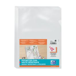 ELBA Pochettes-coin haute résistance, A4, en PVC, incolore