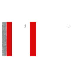 ELVE Bloc vendeur, dimensions: (L)135 x (H)60 mm, rouge x10