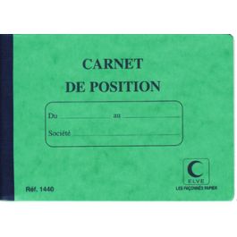 ELVE Carnet de position de compte, 114 x 156 mm