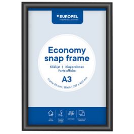 EUROPEL Cadre porte-affiche Economy, A2, 25 mm, noir