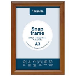 EUROPEL Cadre porte-affiche premium, A4, 25 mm, aspect bois