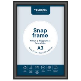 EUROPEL Cadre porte-affiche premium, A4, 25 mm, noir