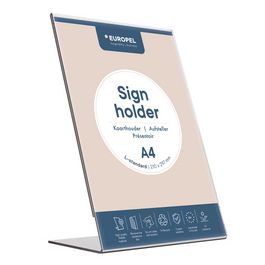 EUROPEL Porte-visuel acrylique, A3 portrait, incliné