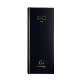 EXACOMPTA Agenda de bureau 1 jour Long, 2027, noir