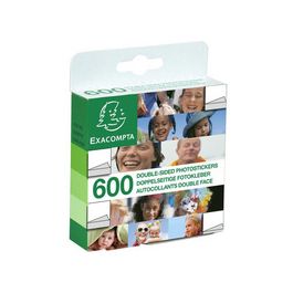 EXACOMPTA Autocollants pour photos, blanc, double-face