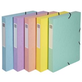 EXACOMPTA Boîte de classement Aquarel, A4, 40 mm, assorti x8