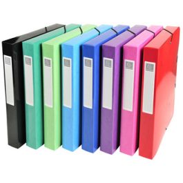 EXACOMPTA Boîte de classement Iderama, carton, A4, assorti x8