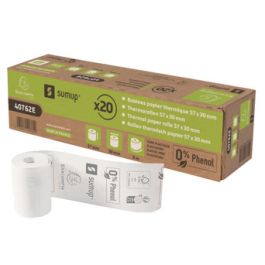 EXACOMPTA Bobine pour ticket CB SumUp, 57 mm x 9 mm, blanc x20