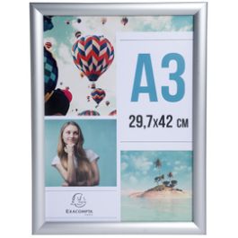 EXACOMPTA Cadre porte-affiche en aluminium, A3, argent