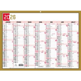 EXACOMPTA Calendrier tricolore neutre, 170 x 130 mm, 2026