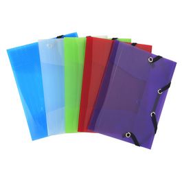 EXACOMPTA Chemise à élastique 3 rabats Crystal, 120 x 160 mm x25