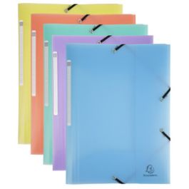 EXACOMPTA Chemise à élastiques Chromaline, PP, A4, assorti x5