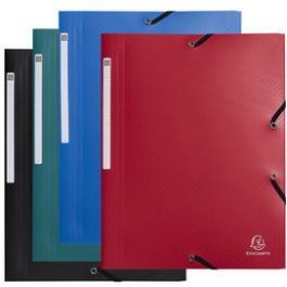 EXACOMPTA Chemise à élastiques Opaque, PP, A4, assorti x10