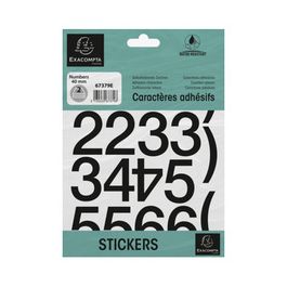 EXACOMPTA Chiffres auto-ashésifs 0-9, 40 mm, noir