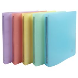 EXACOMPTA Classeur à anneaux Chromaline, 4 anneaux, assorti x5