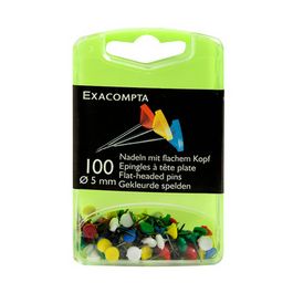 EXACOMPTA Epingles de signalisation à tête plate, cristal