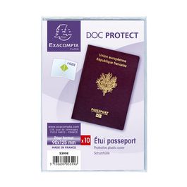 EXACOMPTA Etui de poche, PVC, 2 volets, 0,20 mm, 90 x 125 mm