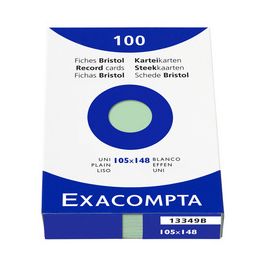 EXACOMPTA Fiches bristol, A6, quadrillé, blanc