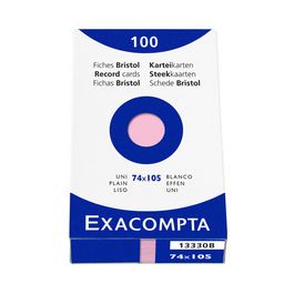 EXACOMPTA Fiches bristol, A7, quadrillé, blanc