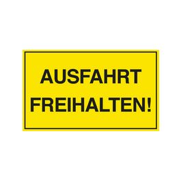 EXACOMPTA Hinweisschild "Ausfahrt freihalten!", gelb/schwarz