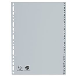 EXACOMPTA Intercalaire numérique en plastique, A4+, gris