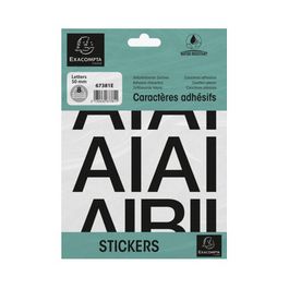 EXACOMPTA Lettres auto-adhésives A-Z, 10 mm, noir