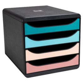 EXACOMPTA Module de classement BIG-BOX, 4 tiroirs, coloré