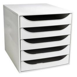 EXACOMPTA Module de classement ECOBOX, 5 tiroirs, gris/gris