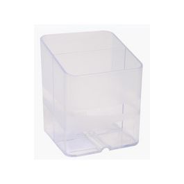 EXACOMPTA Pot à crayons PEN-CUBE, 2 compartiments, cristal