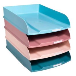 EXACOMPTA Set de corbeilles à courrier COMBO STYLI Skandi A4