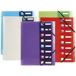 EXACOMPTA Trieur Crystal Colours, PP, 8 compartiments x10
