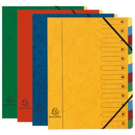 EXACOMPTA Trieur Harmonika, carton, 7 compartiments,assorti x8