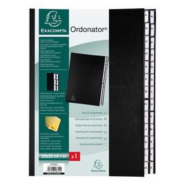 EXACOMPTA Trieur Ordonator, A4, A-Z, 26 compartiments, noir